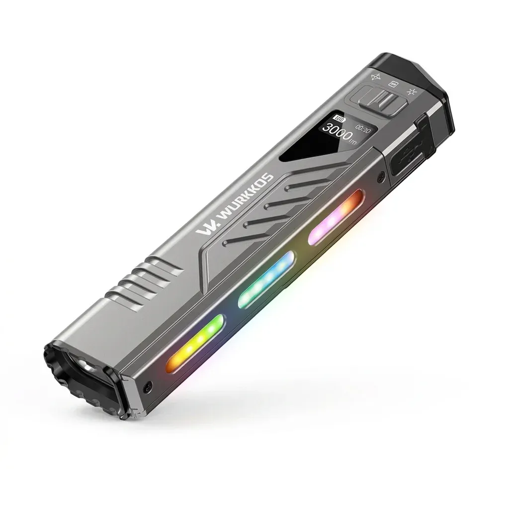 كشاف تكتيكي RGB قابل للشحن من Wurkkos بإضاءة قوية