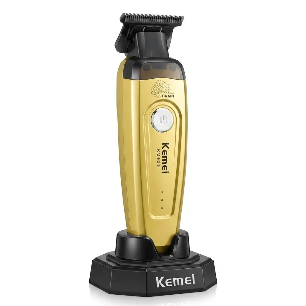 ماكينة تشذيب Kemei KM-90-4 للشعر واللحية بتشغيل لاسلكي ومزدوج