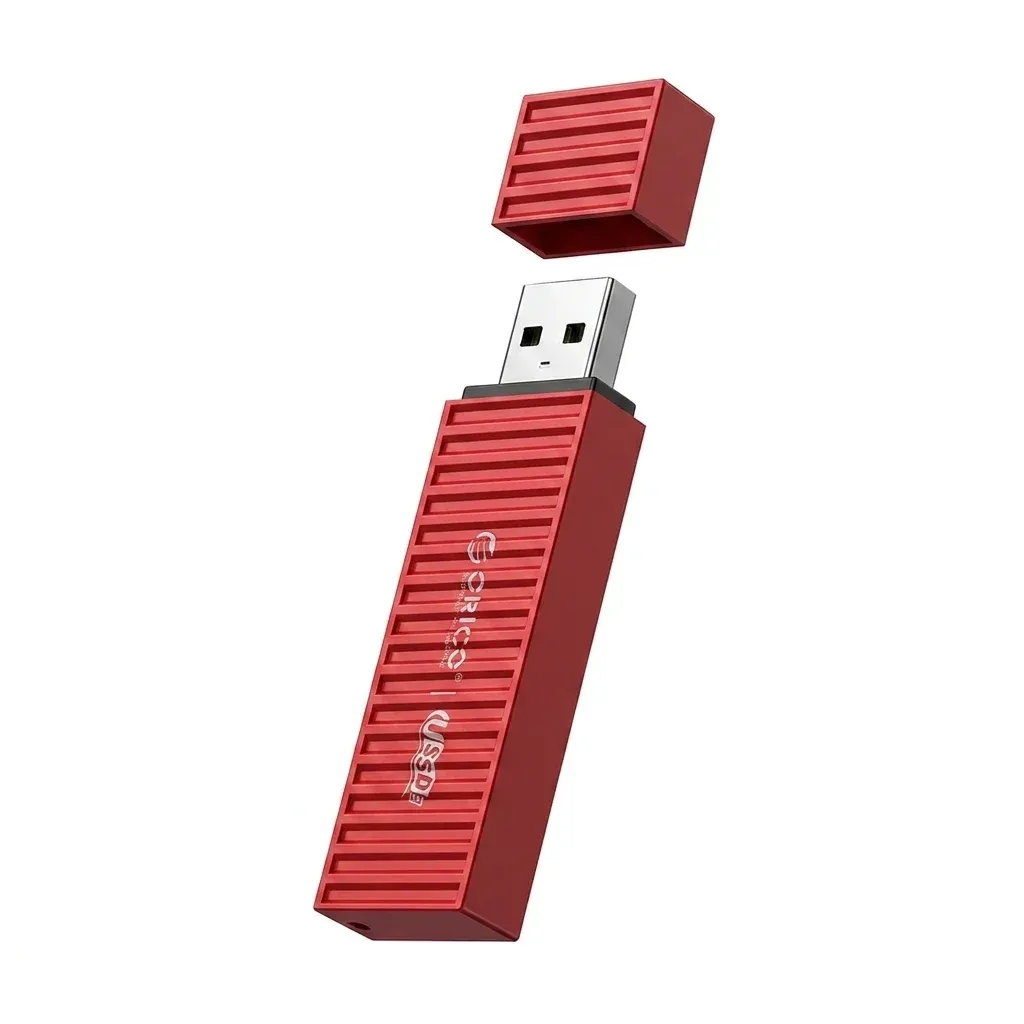 وحدة تخزين ORICO معدنية حمراء بمنفذ USB