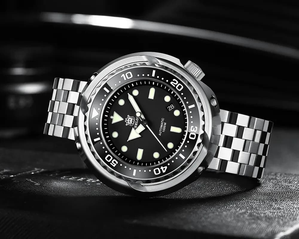 ساعة غوص أوتوماتيكية كبيرة الحجم STEELDIVE SD1978 بعلبة 53.6 مم