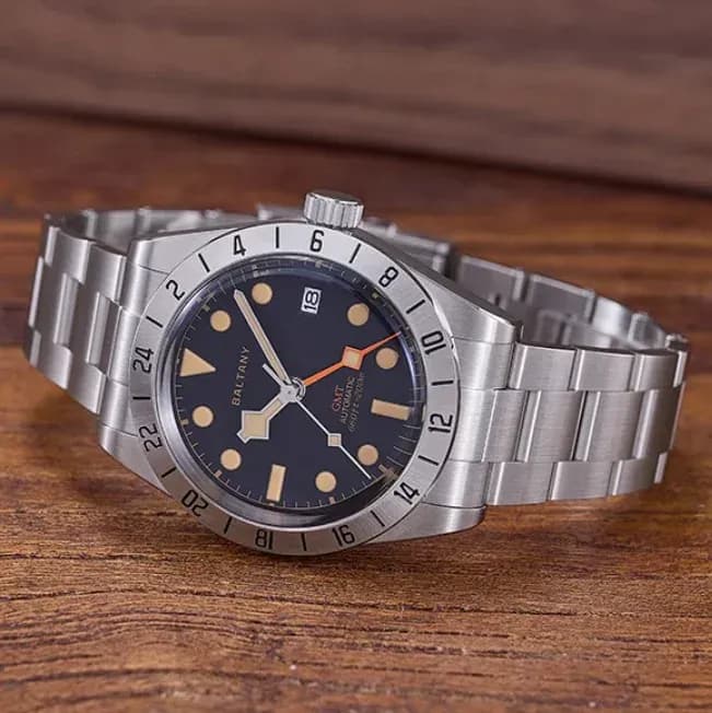 ساعة بالتاني غواص GMT أوتوماتيكية 39 مم بزجاج ياقوتي