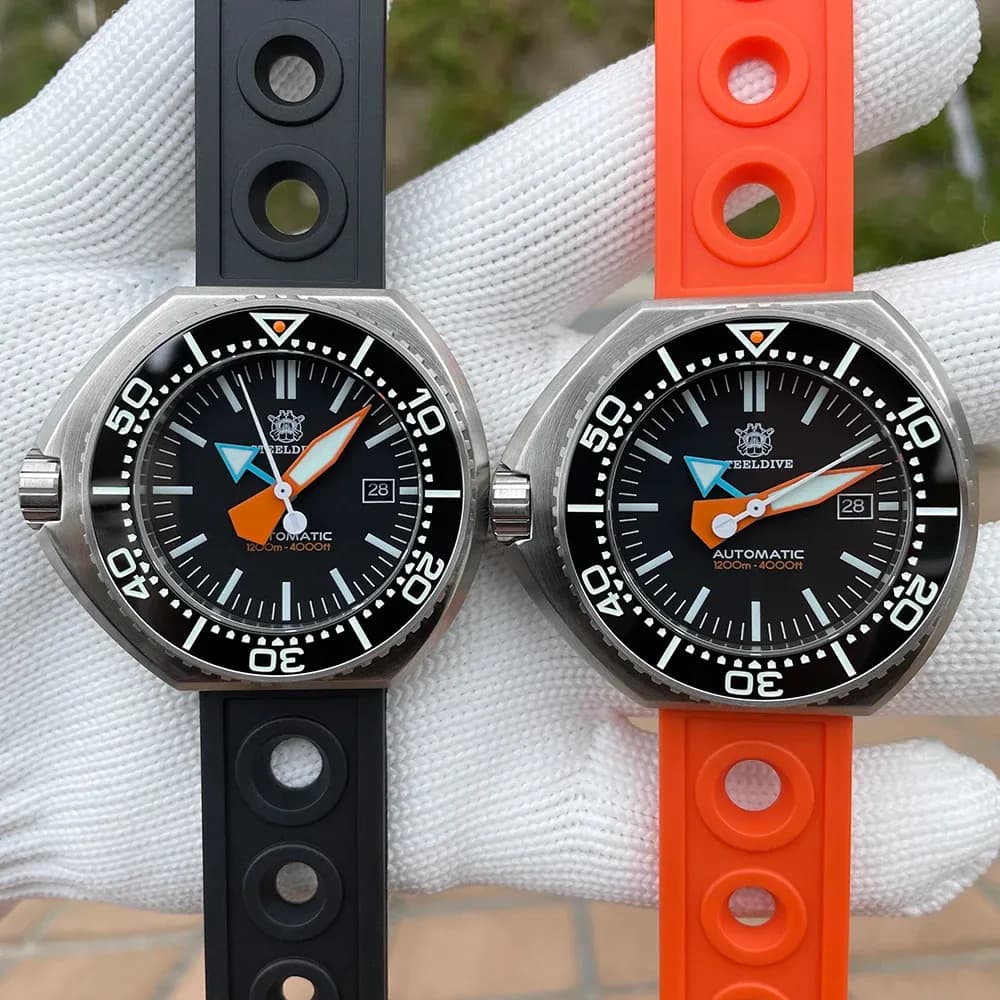 ساعة غوص أوتوماتيكية STEELDIVE SD1985 بعلبة 44 مم وسيراميك ياقوتي