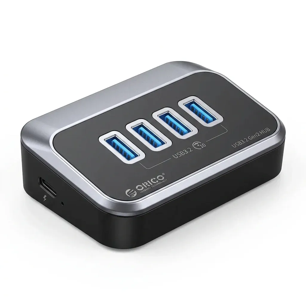 موزّع ORICO USB-C عالي السرعة 10 جيجابت مع تغذية طاقة