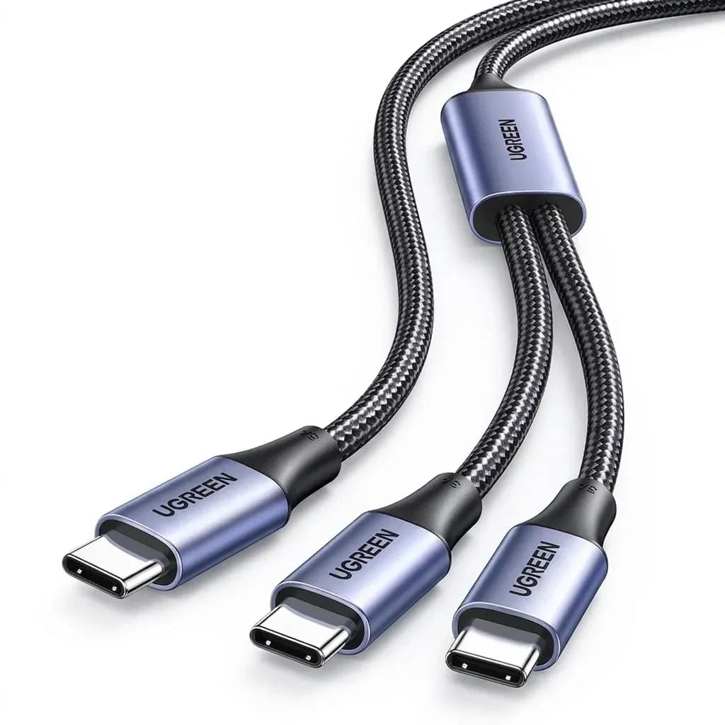 كابل يوغرين USB-C مزدوج للشحن السريع