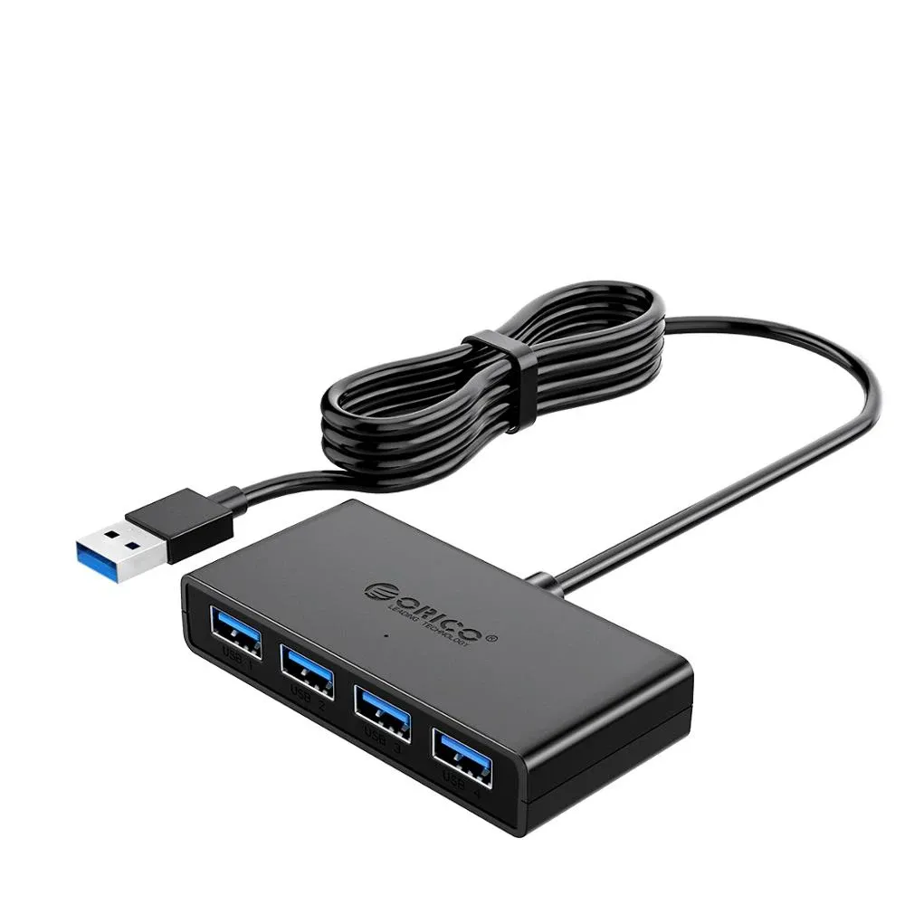 موزّع ORICO رباعي المنافذ USB 3.0 مع تغذية طاقة إضافية