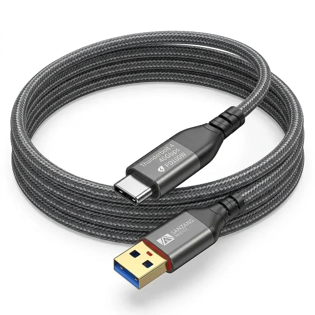 كابل USB-A إلى USB-C مضفر سريع
