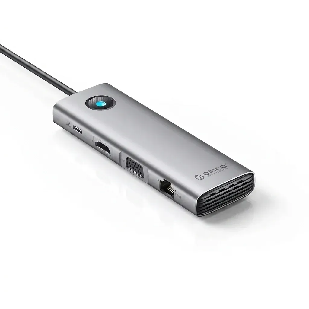 موزّع ORICO فضي متعدد المنافذ USB-C